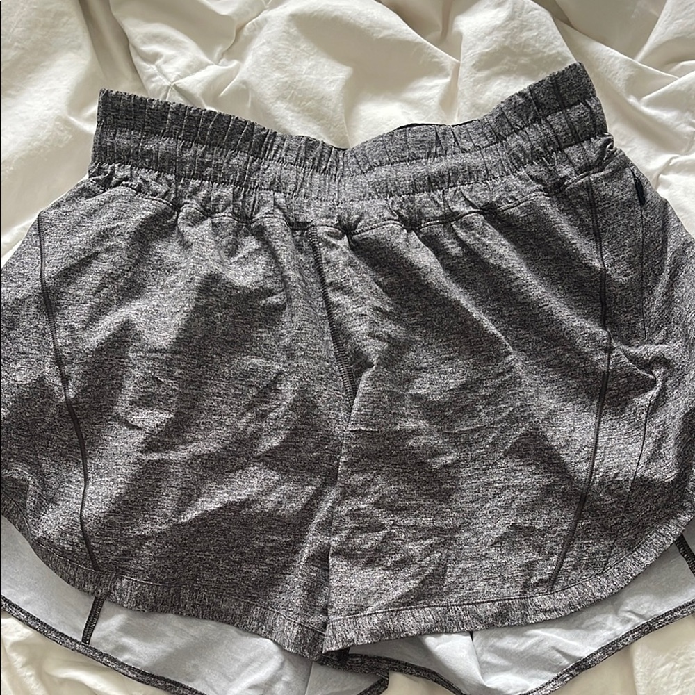 Lululemon Track That 5” Heather Gray Shorts Size 6